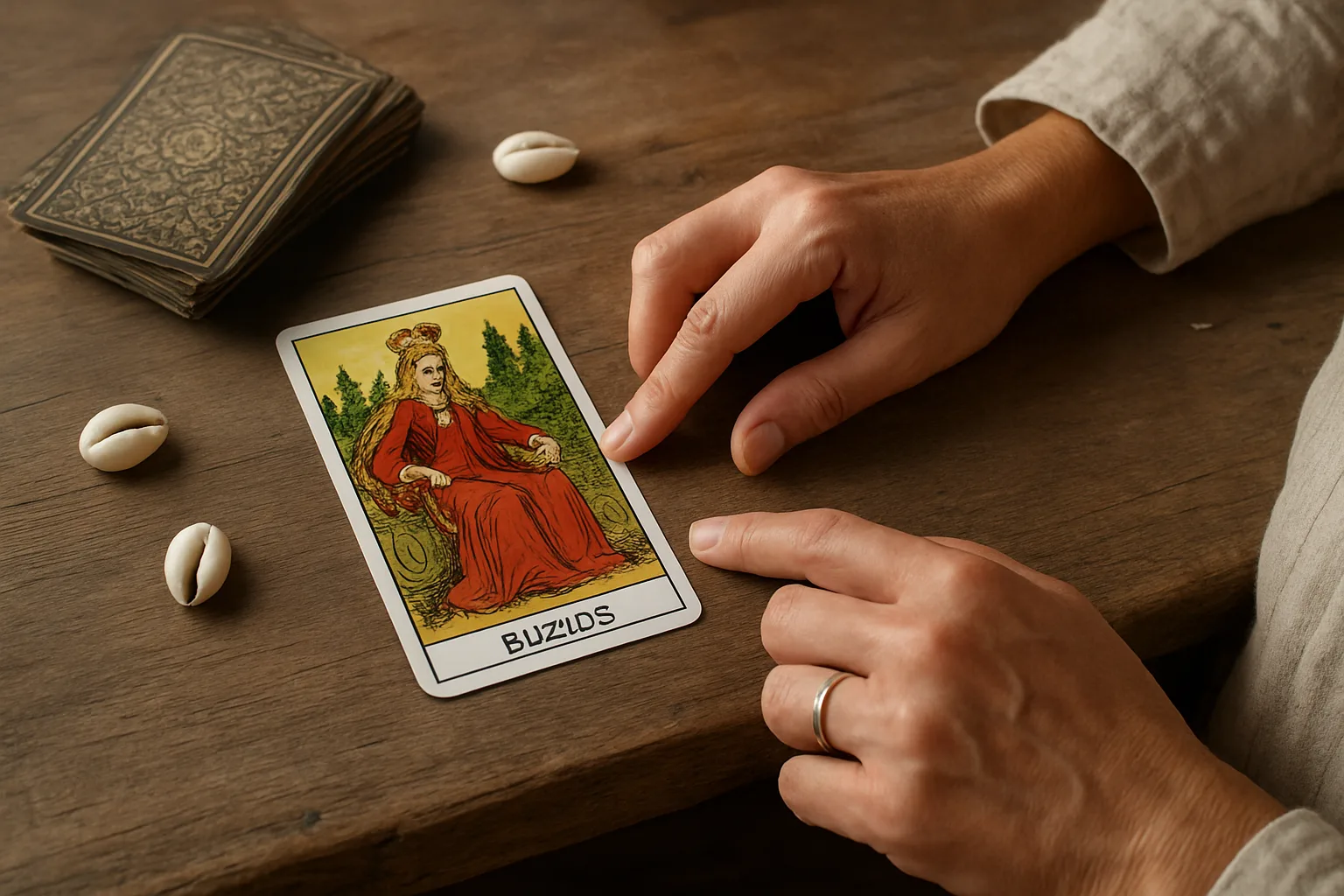Búzios en el tarot: significado, símbolos y lectura al derecho e invertida
